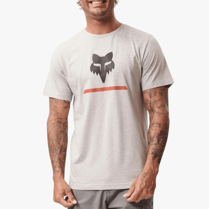 Fox Mens Optical Illusion Short Sleeve Tee Light Grey Heather | Fox