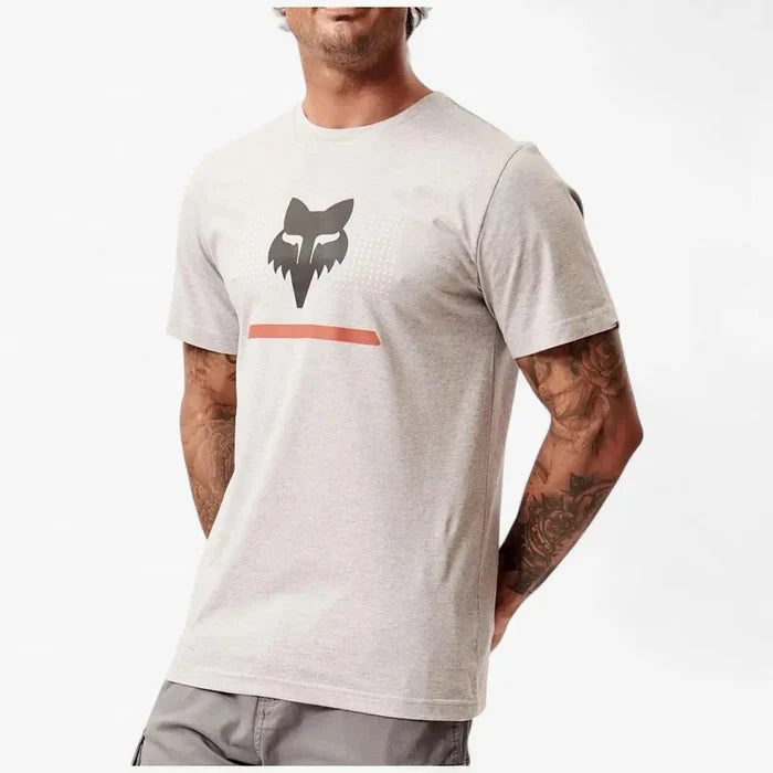 Fox Mens Optical Illusion Short Sleeve Tee Light Grey Heather | Fox