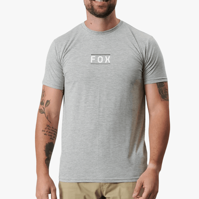 Fox Mens Power Spec Short Sleeve Tee Heather Dirt Grey | Fox