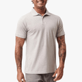 Fox Mens Steadfast Short Sleeve Golfer Light Grey Heather | Fox