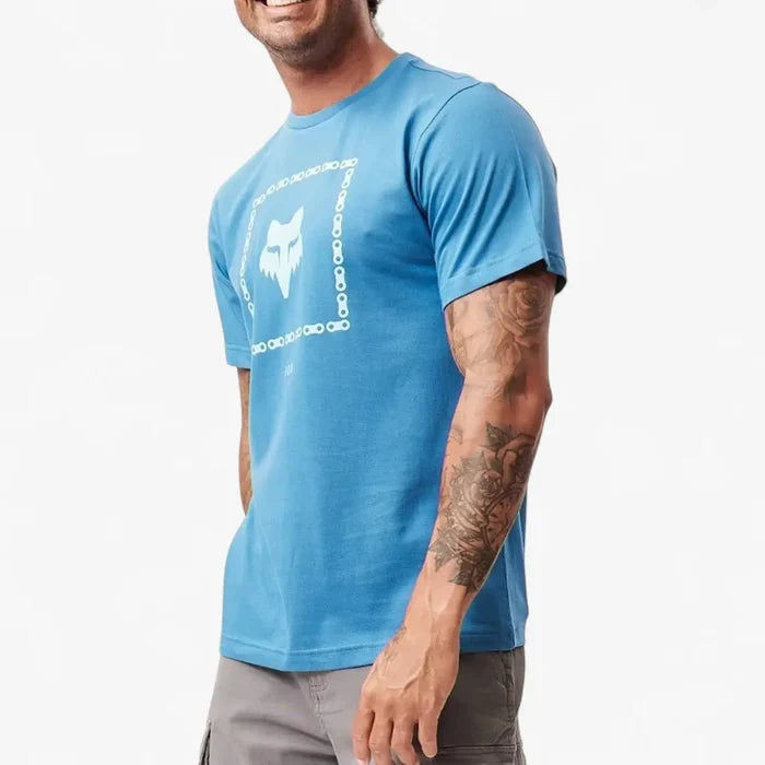 Fox Mens The Link Short Sleeve Tee Banaff Blue | Fox
