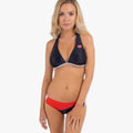 Fox Womens Dvide Halter Bikini Flame Red Fox