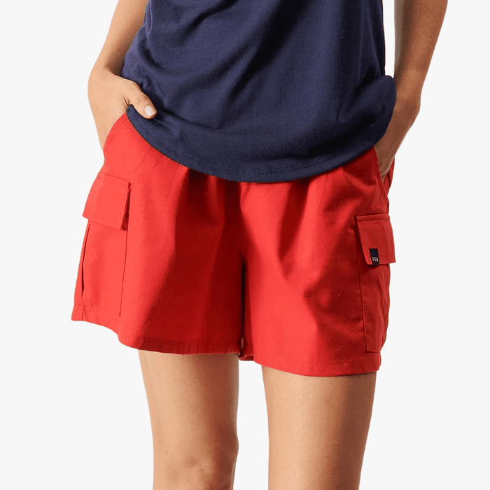Fox Womens Flip Side Cargo Shorts Red | Fox