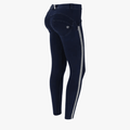 Freddy Womens Ankle Length Wrup Ashaping Jeans Dark Blue With Rhinestone | Freddy