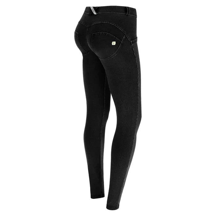 Freddy Womens Black Black Stitch Regular Waist Long Length Jean | Freddy