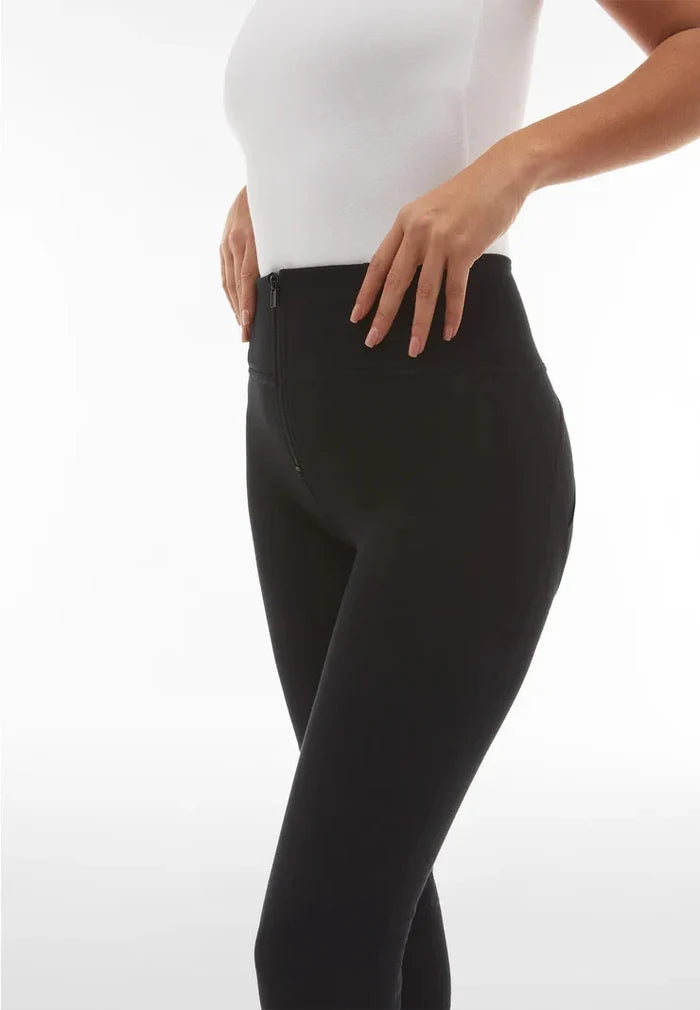 Freddy Womens Black High Waist Long Length Cotton Pant | Freddy