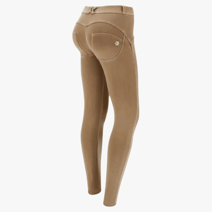 Freddy Womens Camel Regular Waist Long Length Cotton Pants | Freddy