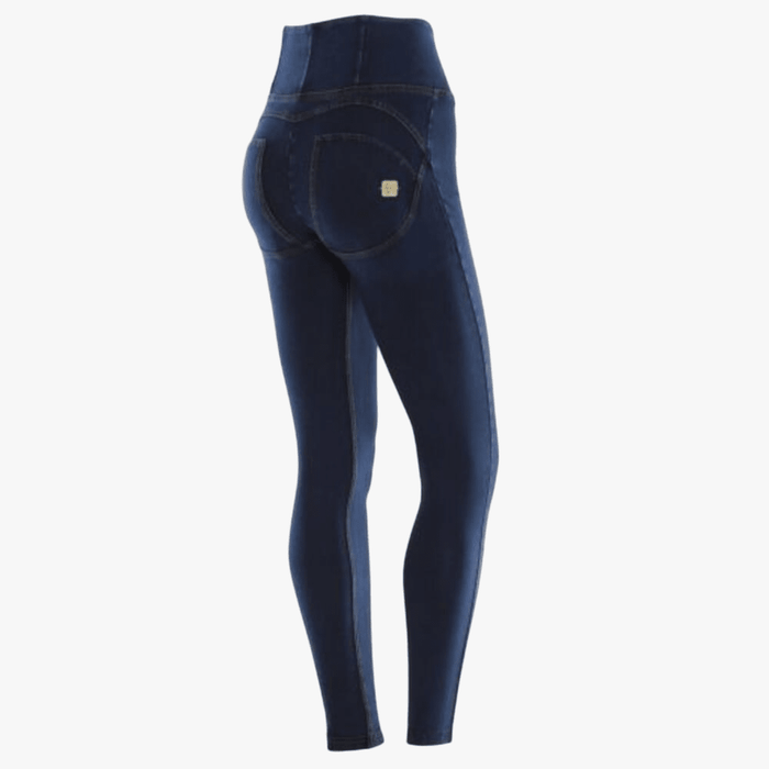 Freddy Womens Dark Blue Yellow Stitch High Waist Long Length | Freddy
