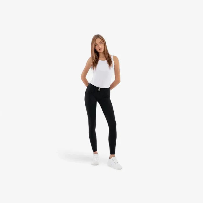 Freddy Womens Diwo Pro Black Regular Waist Long Length Pant | Freddy