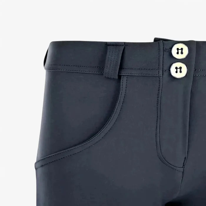 Freddy Womens Diwo Pro Black Regular Waist Long Length Pant | Freddy