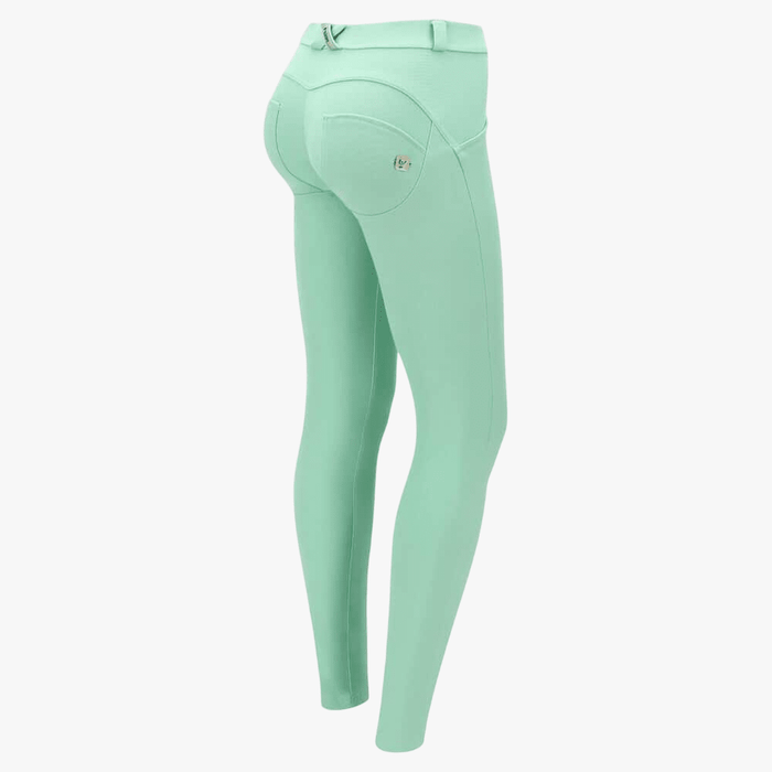 Freddy Womens Green Regular Waist Long Length Denim Pants | Freddy