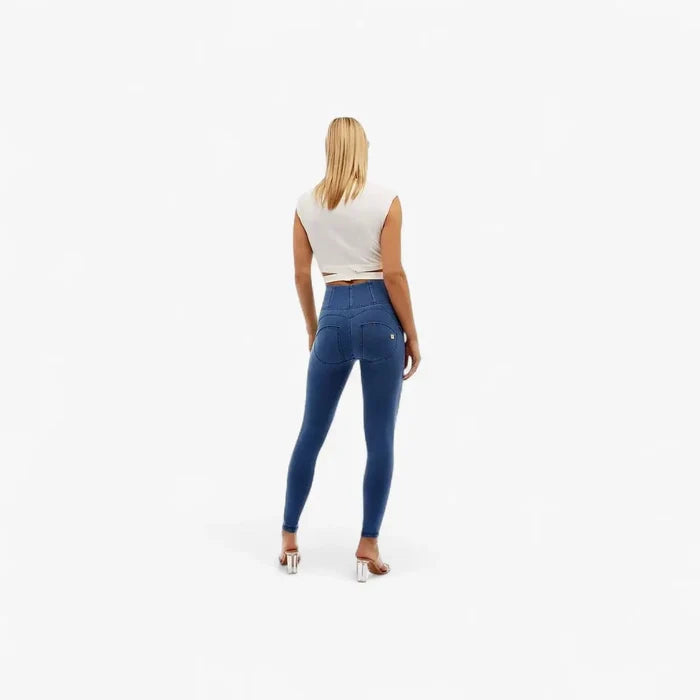 Freddy Womens Light Blue Stitch High Waist Long Length Jean | Freddy