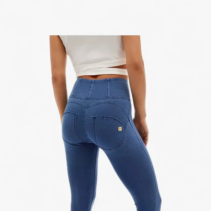 Freddy Womens Light Blue Stitch High Waist Long Length Jean | Freddy