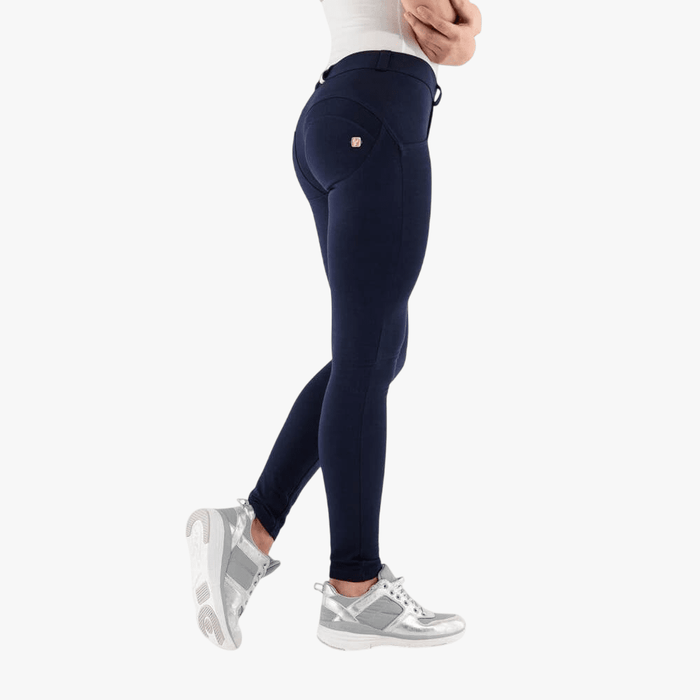 Freddy Womens Regular Waist Long Length Cotton Pant Blue Nights | Freddy
