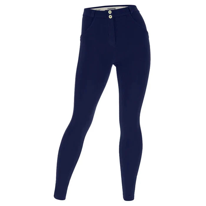 Freddy Womens Regular Waist Long Length Cotton Pant Blue Nights | Freddy