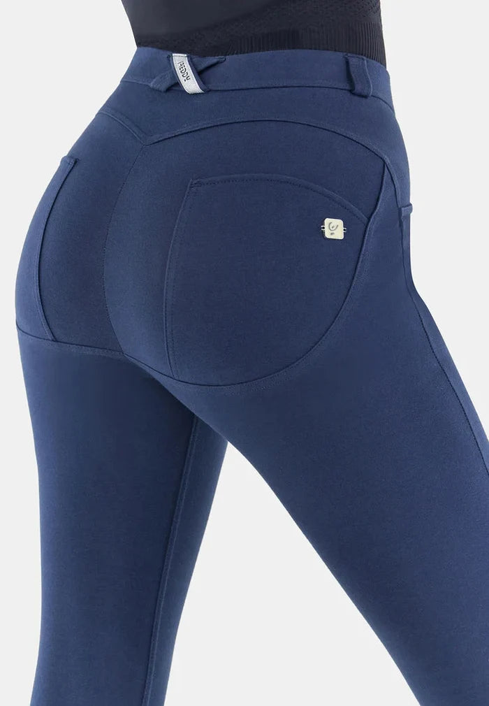 Freddy Womens Regular Waist Long Length Cotton Pant Blue Nights | Freddy