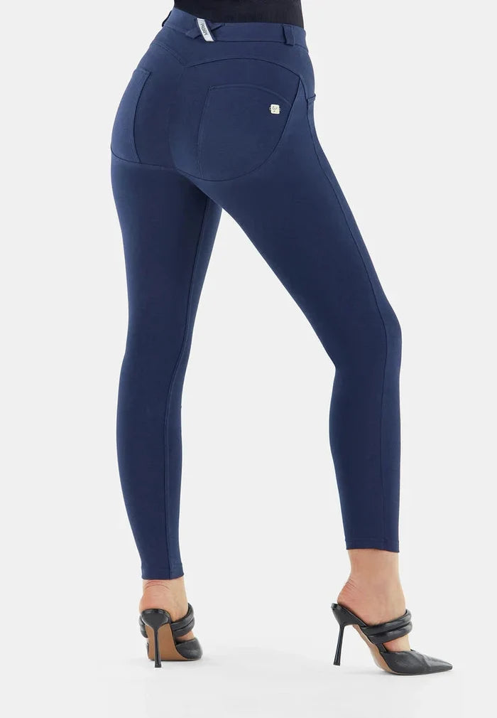 Freddy Womens Regular Waist Long Length Cotton Pant Blue Nights | Freddy