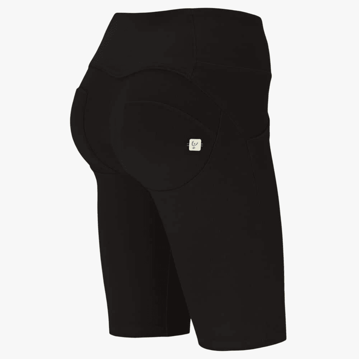 Freddy Womens Wr.Up Push Up Eco Friendly Jersey Drill Biker Shorts With Medium Waist Black | Freddy