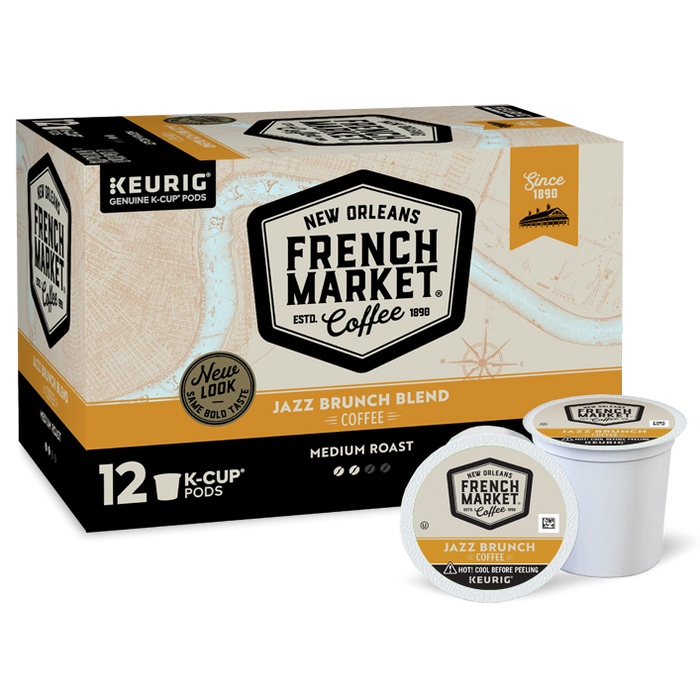NolaCajun French Market Coffee Jazz Brunch Blend Medium Roast Single Serve Cups New Orleans