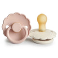 FRIGG DAISY NATURAL RUBBER PACIFIER | BLUSH/CREAM | 2 PACK