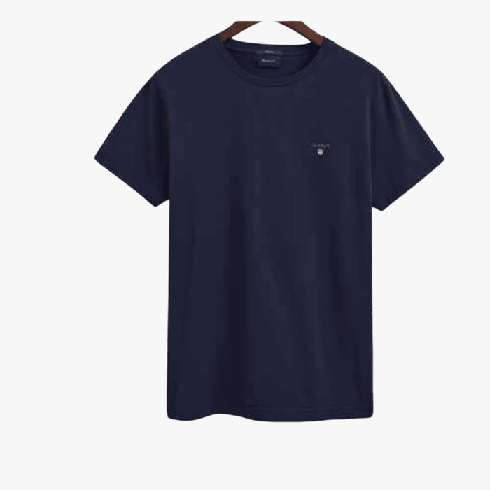 Gant Mens Original Fit Short Sleeve Tee Dark Blue | Gant