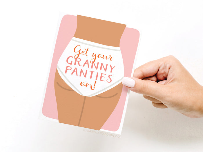 Get Your Granny Panties On Greeting Card - Onderkast Studio