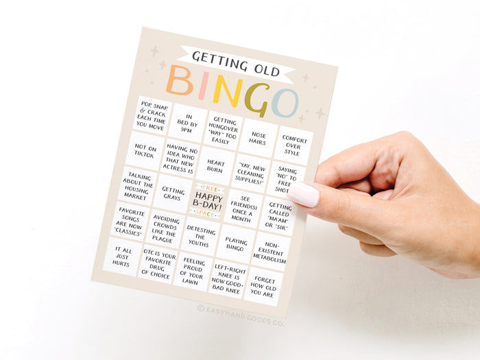 Getting Old Bingo Greeting Card - Onderkast Studio