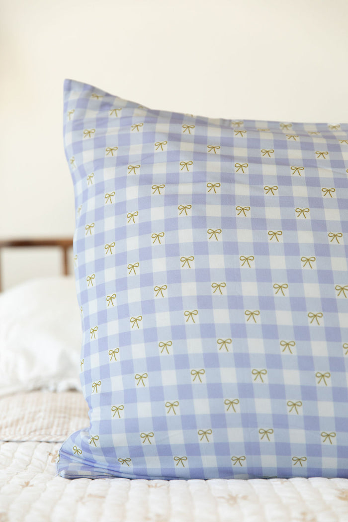 GINGHAM BOWS | PILLOW CASE