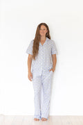 GINGHAM BOWS | WOMEN'S BUTTON UP SHORT SLEEVE SET