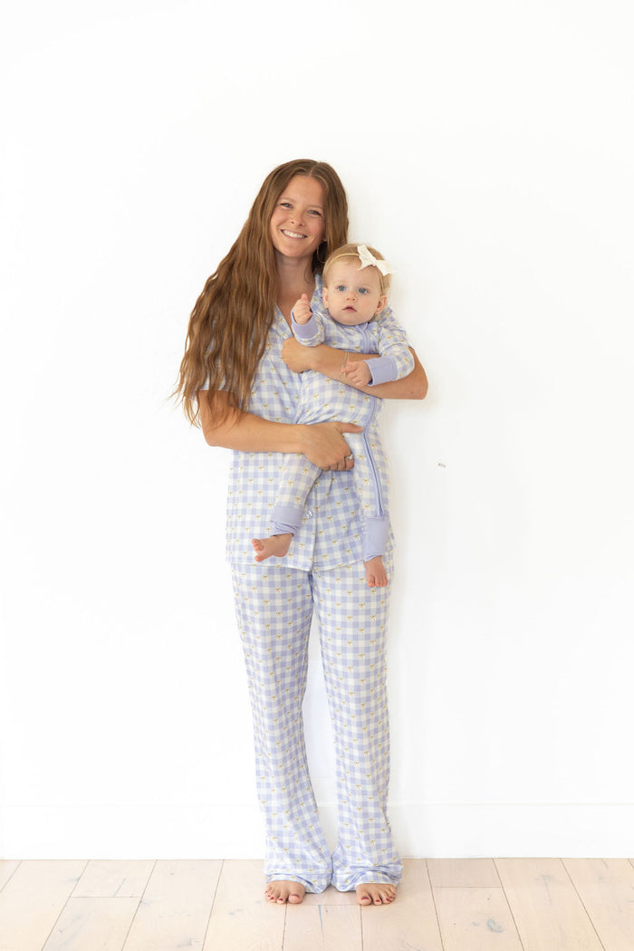 GINGHAM BOWS | ZIPPER ONE PIECE