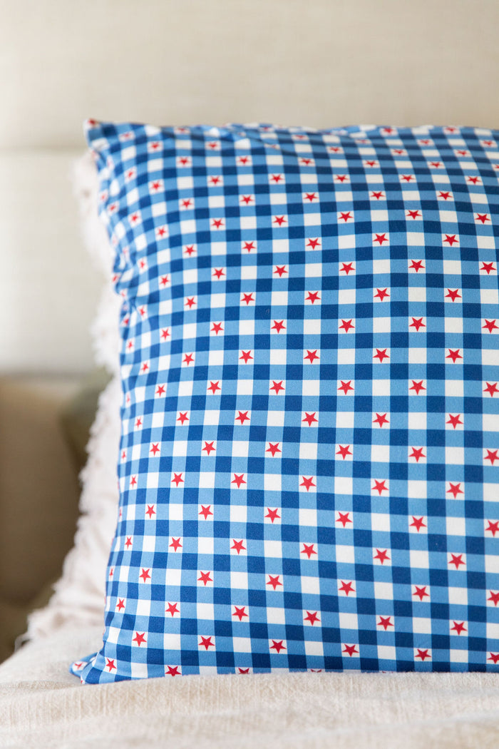 GINGHAM STARS | PILLOW CASE