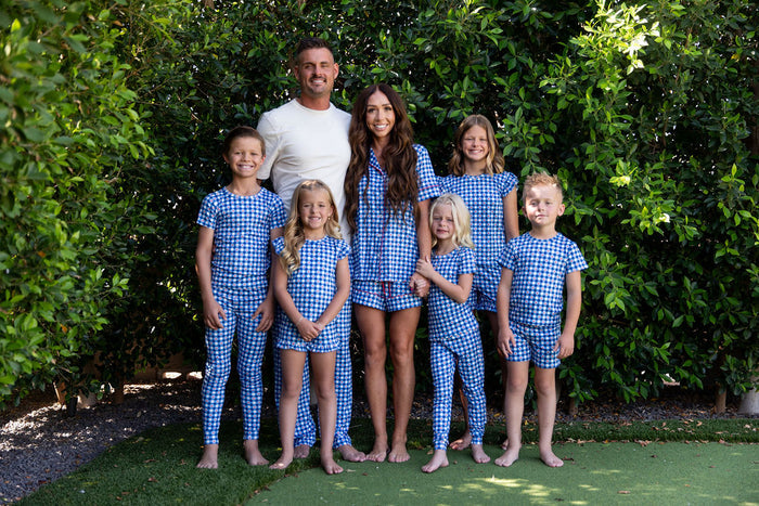 GINGHAM STARS | RUFFLE SHORT SET