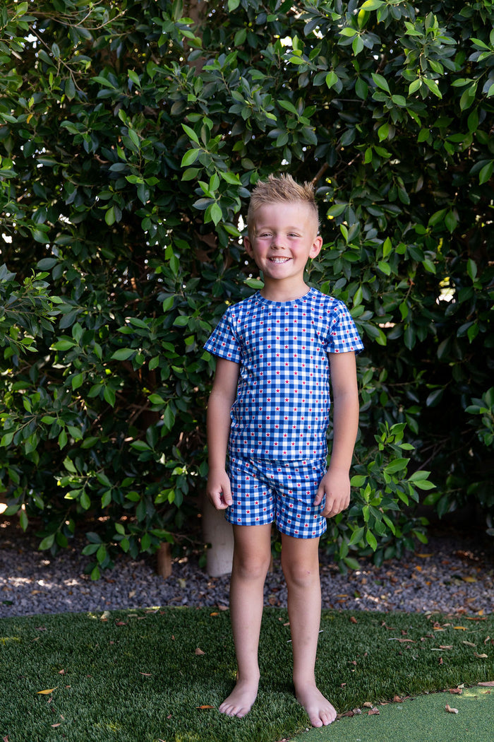 GINGHAM STARS | SHORT SET