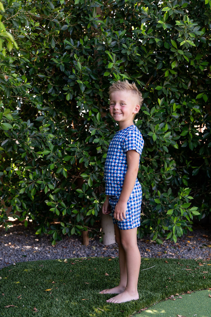 GINGHAM STARS | SHORT SET