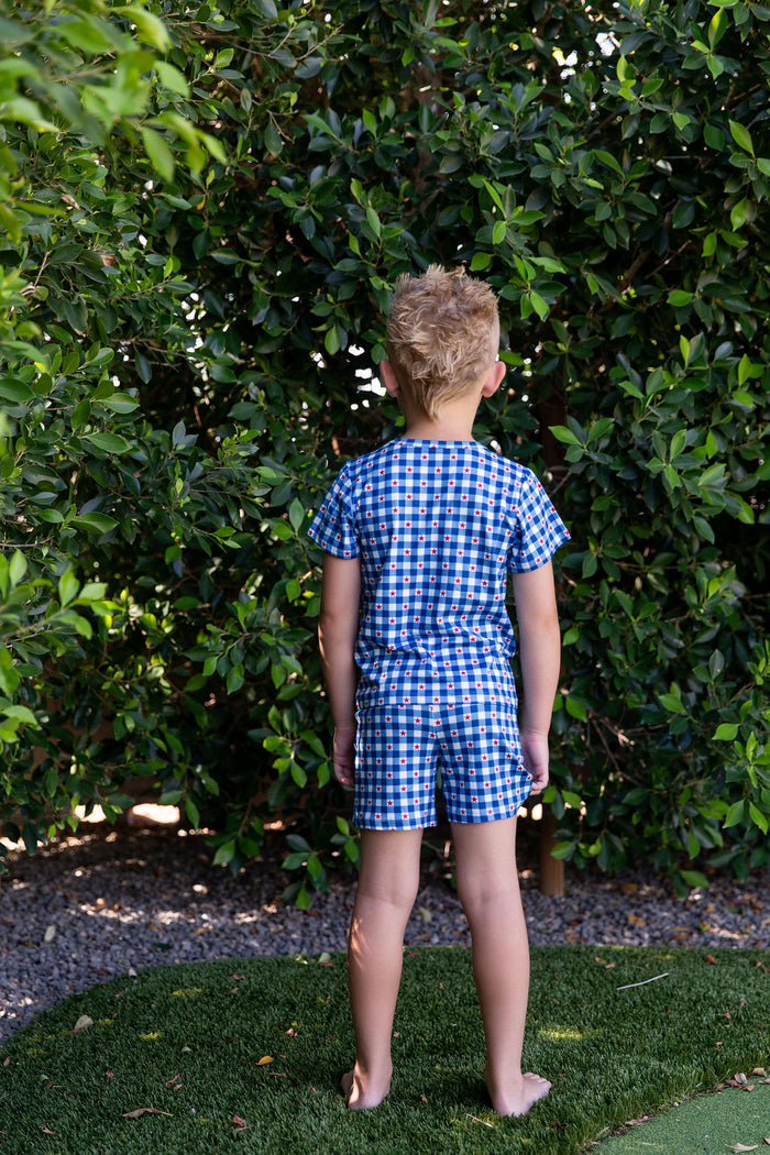 GINGHAM STARS | SHORT SET