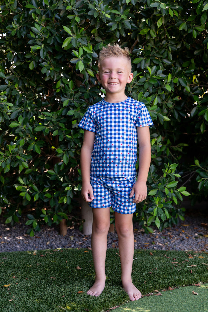 GINGHAM STARS | SHORT SET