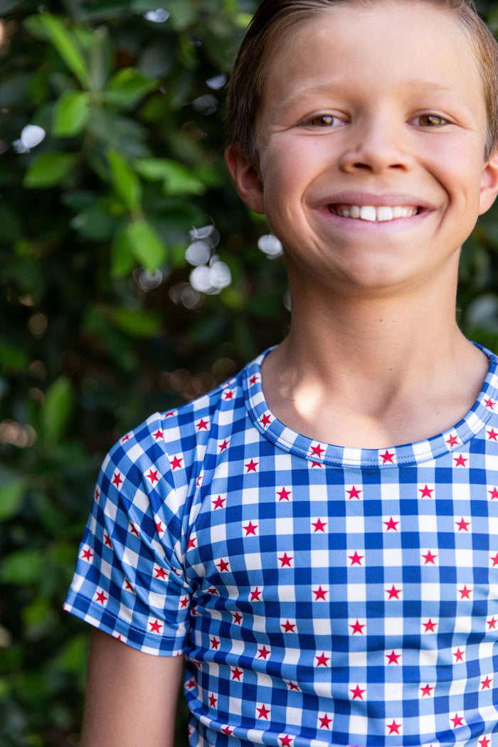 GINGHAM STARS | SHORT SLEEVE