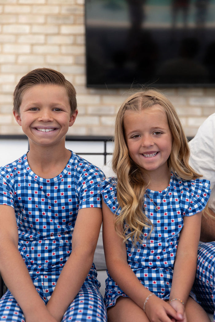GINGHAM STARS | SHORT SLEEVE