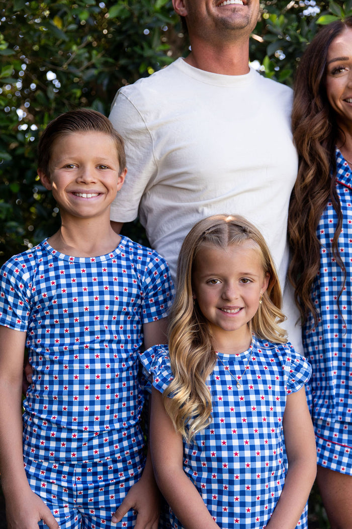 GINGHAM STARS | SHORT SLEEVE
