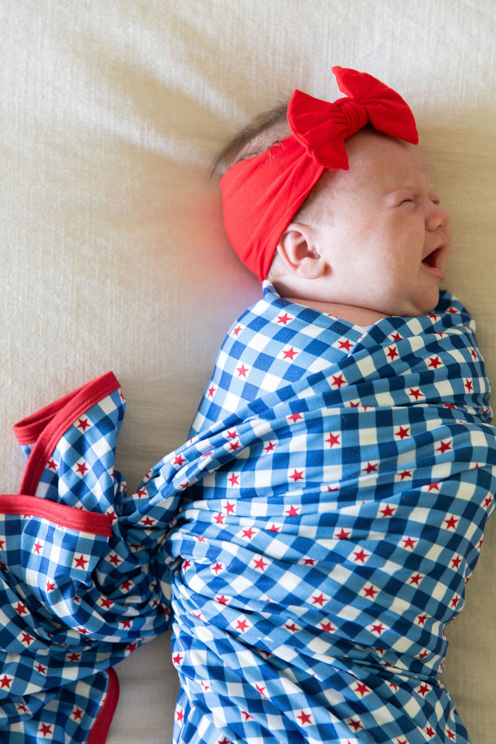 GINGHAM STARS | SWADDLE