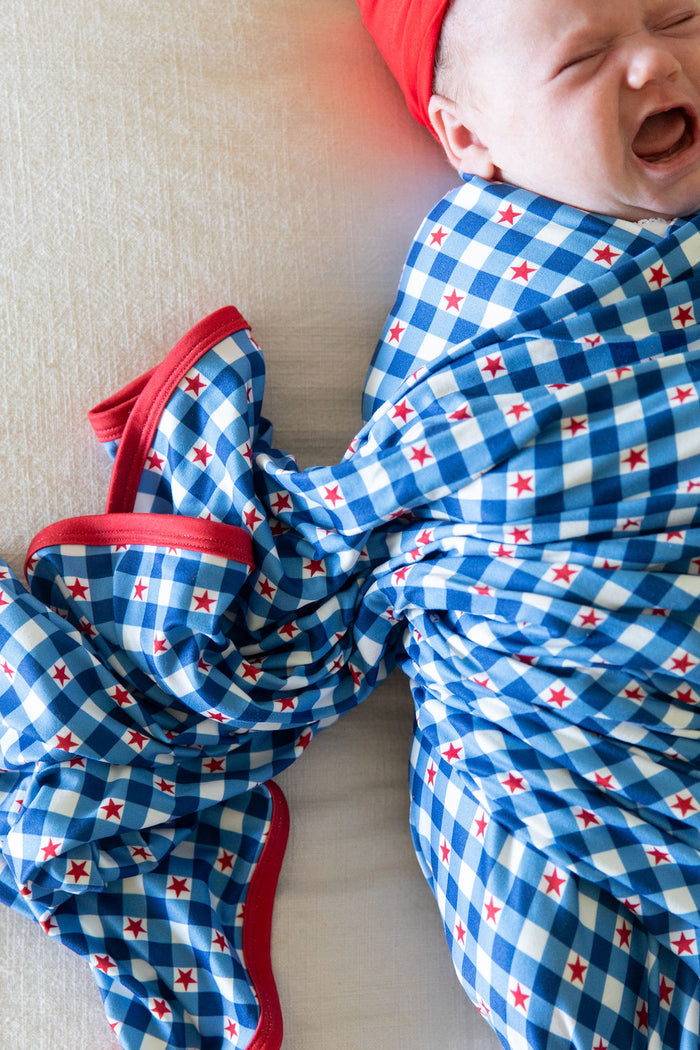 GINGHAM STARS | SWADDLE
