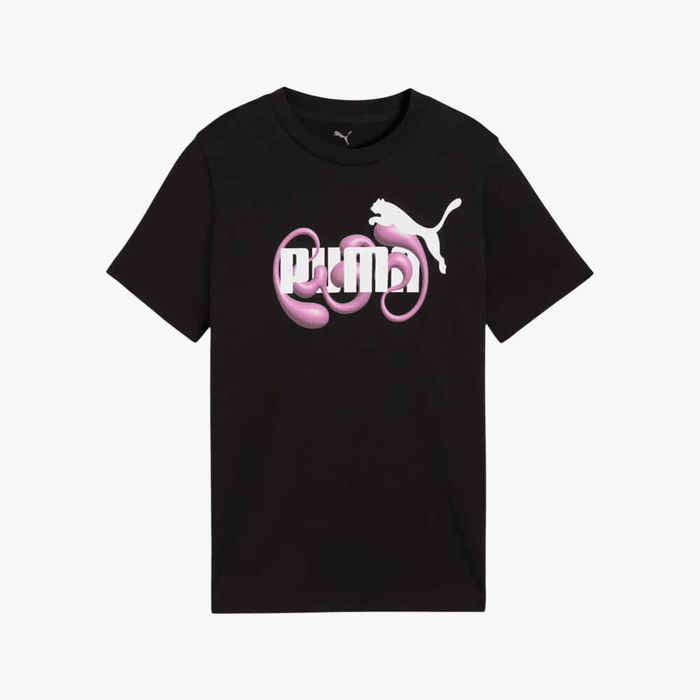 Puma Girls Graphic N01 Logo Tee Black | Puma