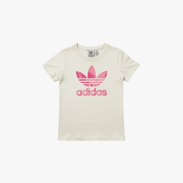 Adidas Girls Logo Play Tee Cream White | Adidas