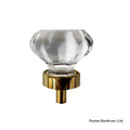Glass Cabinet Knobs, Brass Base, Small, Paxton Hardware