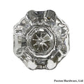 Clear Glass Knob w/ Brass Base 1-1/4" - paxton hardware