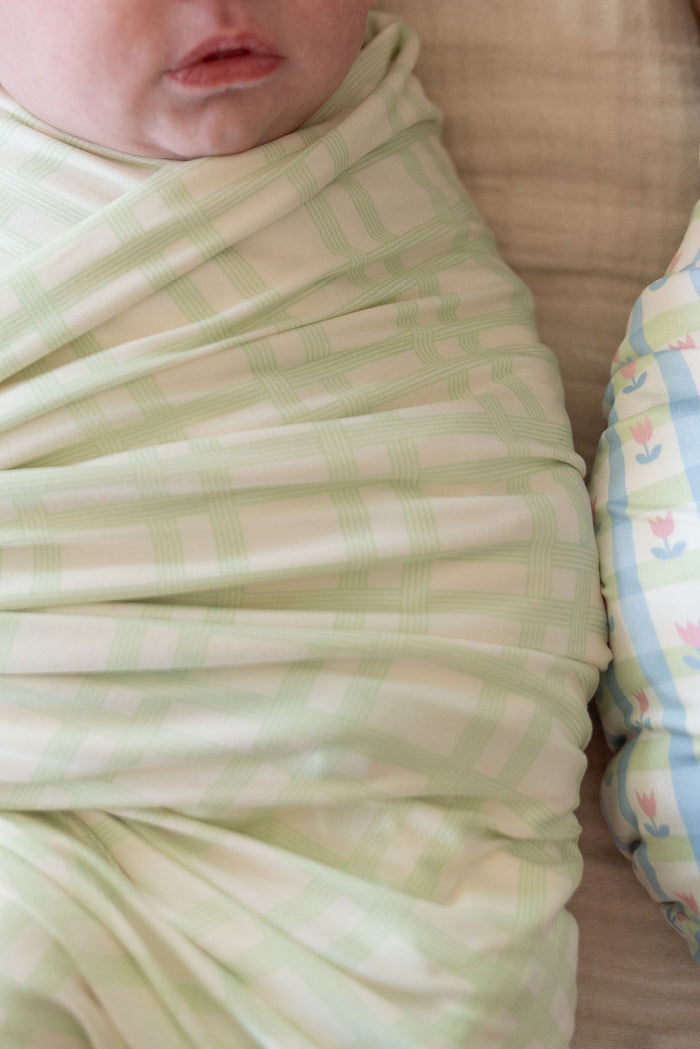 GREEN PLAID | SWADDLE