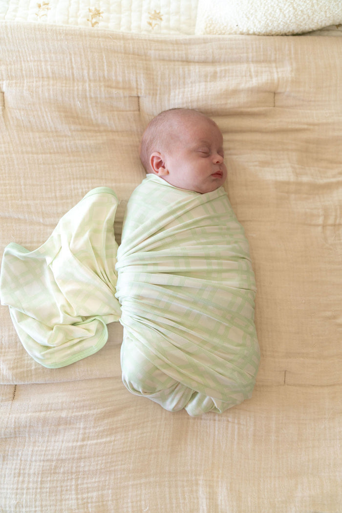 GREEN PLAID | SWADDLE