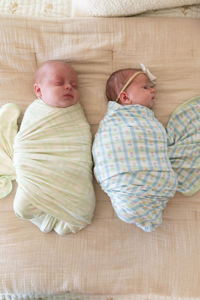 GREEN PLAID | SWADDLE