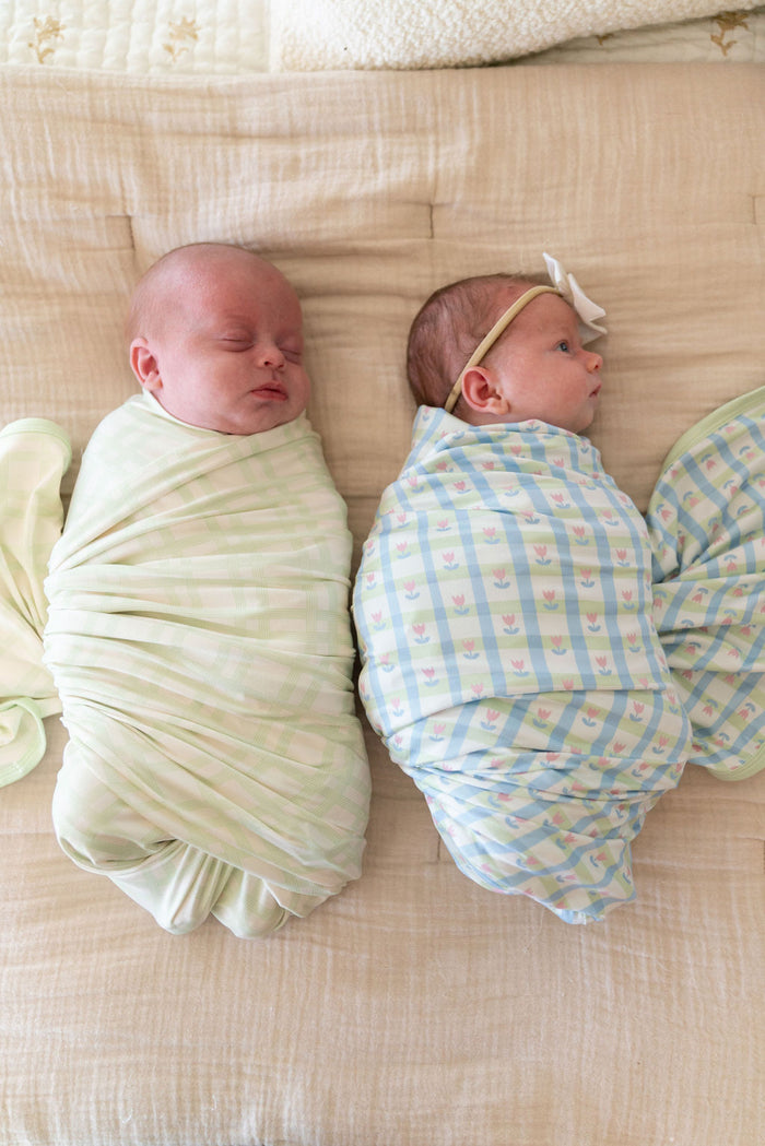 GREEN PLAID | SWADDLE