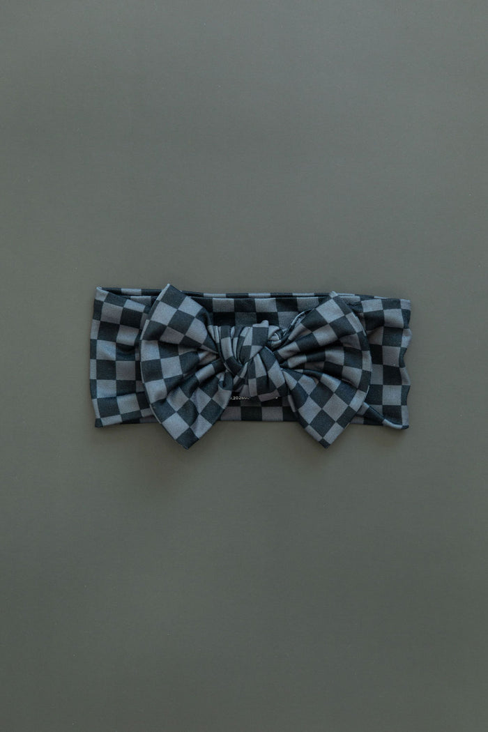 GREY + BLACK MINI CHECKER | BOW